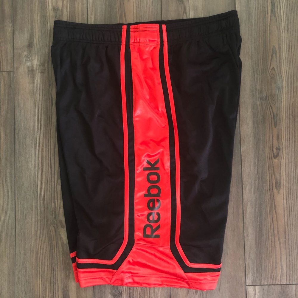 Black & Red Reebok Basketball Shorts